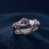 A Court of Thorns and Roses™ 'Keep Reaching Out Your Hand' Nesta™ & Cassian Ring Set of 2