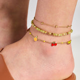 Fruit Inline Charm Anklet