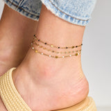 Multi Faceted Chain Anklet