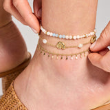 Paddle Tassel Chain Anklet