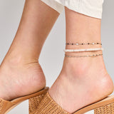 Multi Faceted Chain Anklet