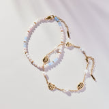 Sandy Peach Ombre Semi-Precious Beaded Anklet