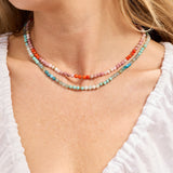 Coral Ombre Semi-Precious Beaded Necklace