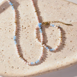 Sandy Peach Ombre Semi-Precious Beaded Necklace