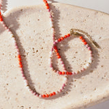 Coral Ombre Semi-Precious Beaded Necklace
