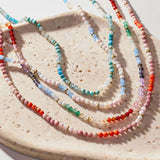Coral Ombre Semi-Precious Beaded Necklace