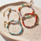 Rainbow Ombre Semi-Precious Beaded Bracelet