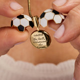 Soccer Ball "Control The Ball, Command The Game" Locket Necklace