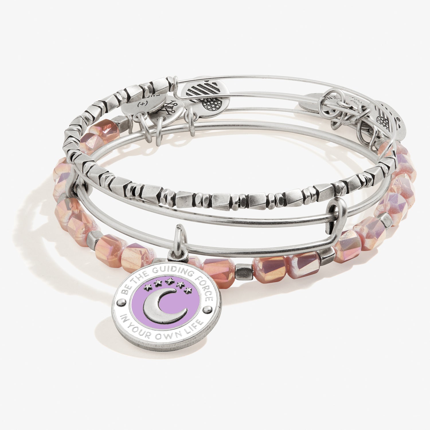 Be the Guiding Force' Charm + Beaded Bangles, Set of 3