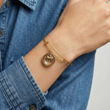 Crystal Angel Wing Charm Bangle