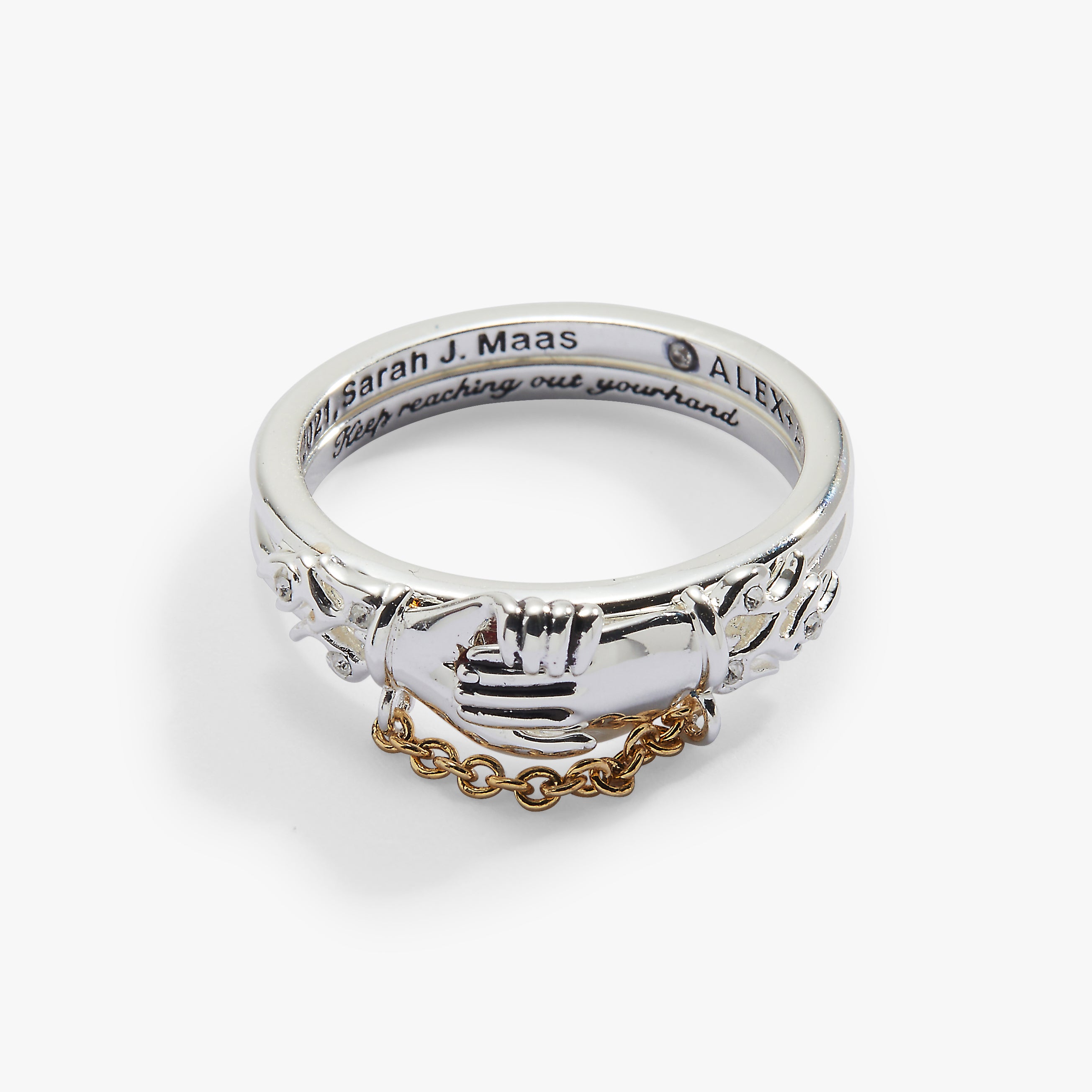 A Court of Thorns and Roses™ 'Keep Reaching Out Your Hand' Nesta™ & Cassian Ring Set of 2