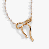 Bow Pearl Coquette Necklace