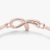 'Warriors Wear Pink' Breast Cancer Tension Bangle