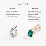 Engraved French 'Oui' & 'Non' Heart Stud Earrings