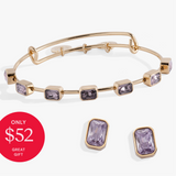 Choose-Your-Birthstone Bangle & Stud Set
