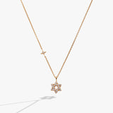 Delicate Pave Star of David Pendant Necklace