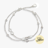 Mom Infinity Chain Double Strand Bracelet