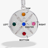 North Star Birthstone Locket Necklace