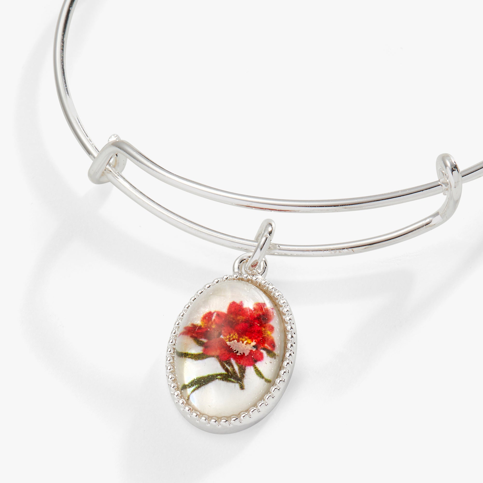 Printed Flower 'Sister' Charm Bangle – ALEX AND ANI