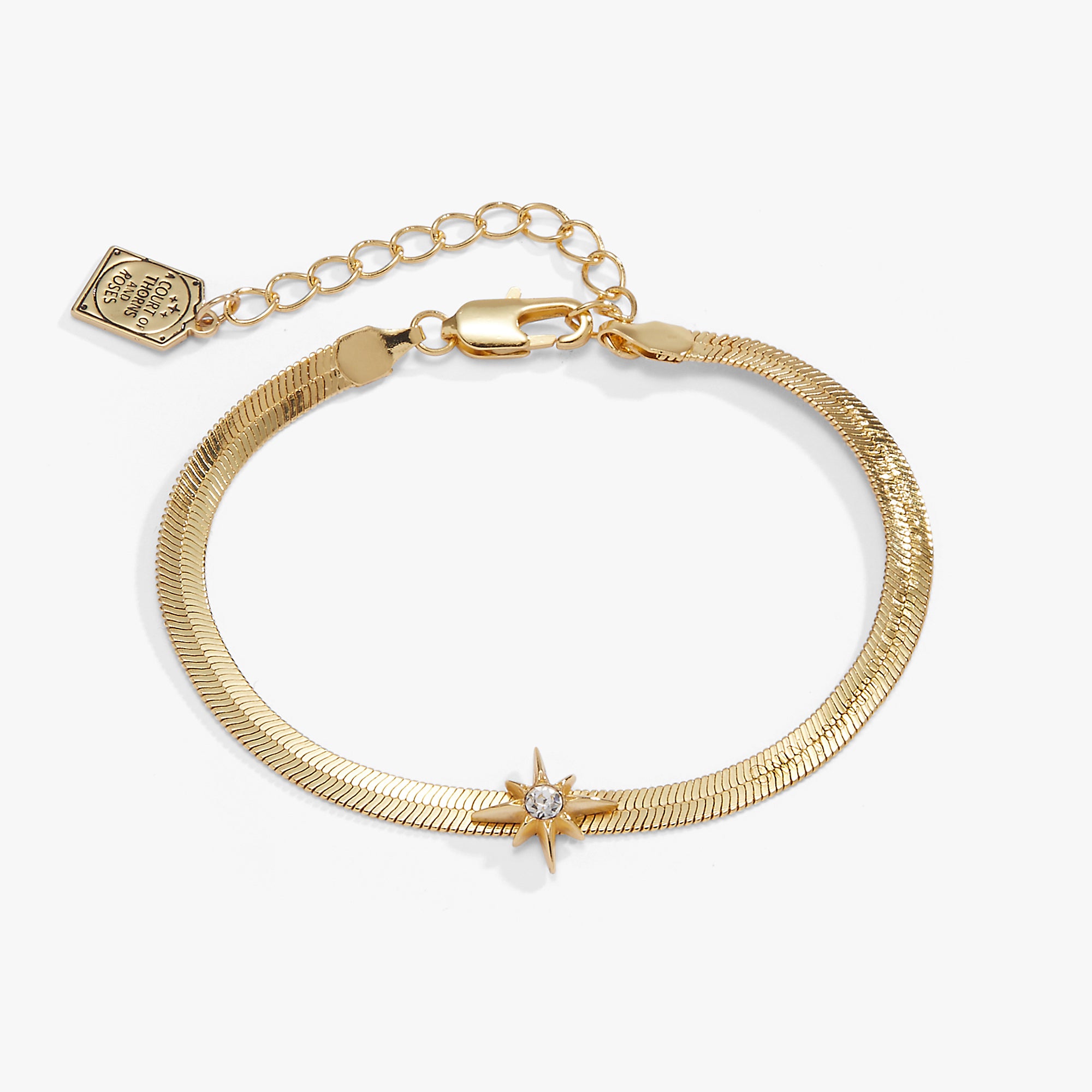 ACOTAR™ "Only You Can Decide" Herringbone Bracelet with Quote