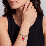 'Strength' Cardinal Duo Charm Bangle Bracelet