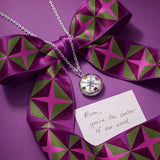North Star Birthstone Locket Necklace