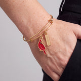 'Strength' Cardinal Duo Charm Bangle Bracelet