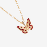 July 'Love' Butterfly Birthstone Pendant