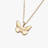 July 'Love' Butterfly Birthstone Pendant
