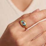 Healing Stone Evil Eye Ring