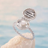 Salt + Sea 'Seashells Are Love Letters In The Sand' Locket Ring