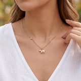 'I Love You More Than I Can Bear' Cub Pendant Necklace