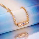 Evil Eye Barrel Closure Necklace