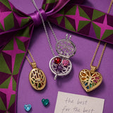 Hamsa & Evil Eye Birthstone Shaker Necklace