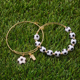 Soccer Oversized Beaded Bangle