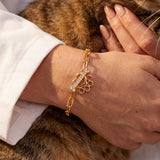 Vet Tech Pave Paw Toggle Bracelet