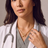 Vet Tech Pave Paw Toggle Necklace