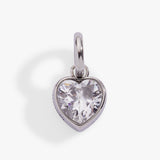 April 'Strength' Heart Birthstone Charm