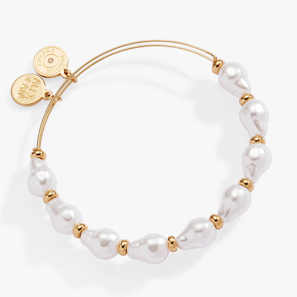 アクセサリー Baroque pearl & joint chain bracelet Baroque Pearl Bracelet, 18k Gold Filled Pearl Metal Chain