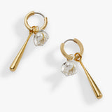 Baseball Interchangeable Duo Charm Hoop Earrings