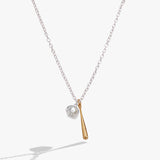 Baseball Duo Charm Pendant Necklace