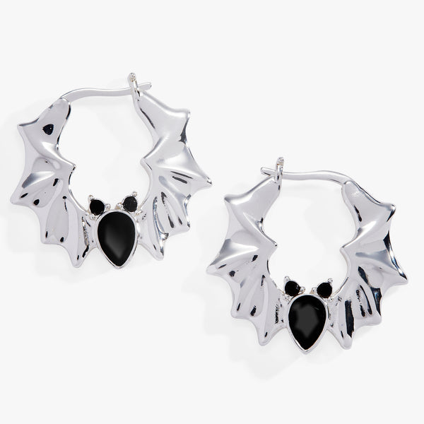 MAGICAL DESIGN シルバーピアス　コウモリ　BAT EARRING Crystal Bat Hoop Earrings | Alex and Ani – ALEX AND ANI