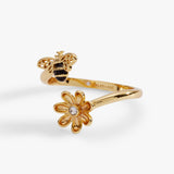 Bee & Daisy Wrap Ring