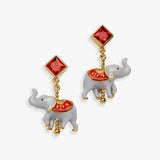 Big Top Carousel Elephant Drop Earrings