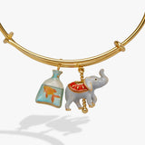 Big Top Carousel Elephant & Goldfish Multi Charm Bangle