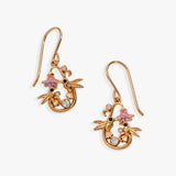 'Birds of a Feather' Hummingbird Enamel Drop Earring
