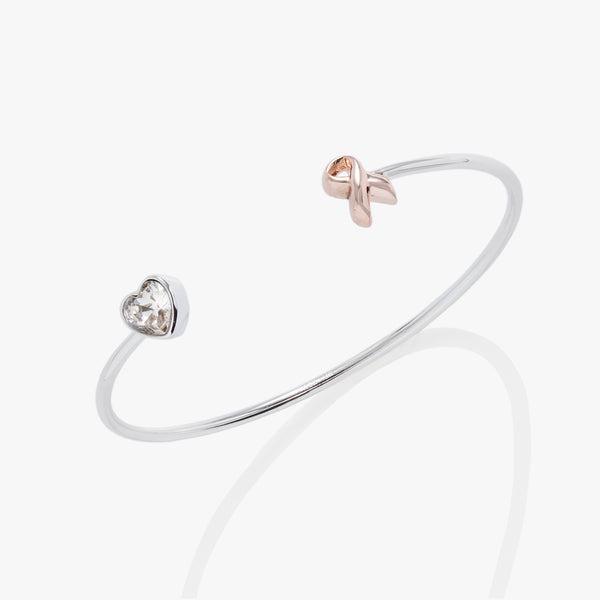 Breast Cancer Awareness Pink Ribbon Flex Cuff Alex and Ani