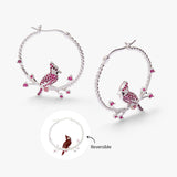 Cardinal Hoop Earrings