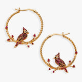 Cardinal Hoop Earrings