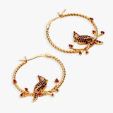 Cardinal Hoop Earrings